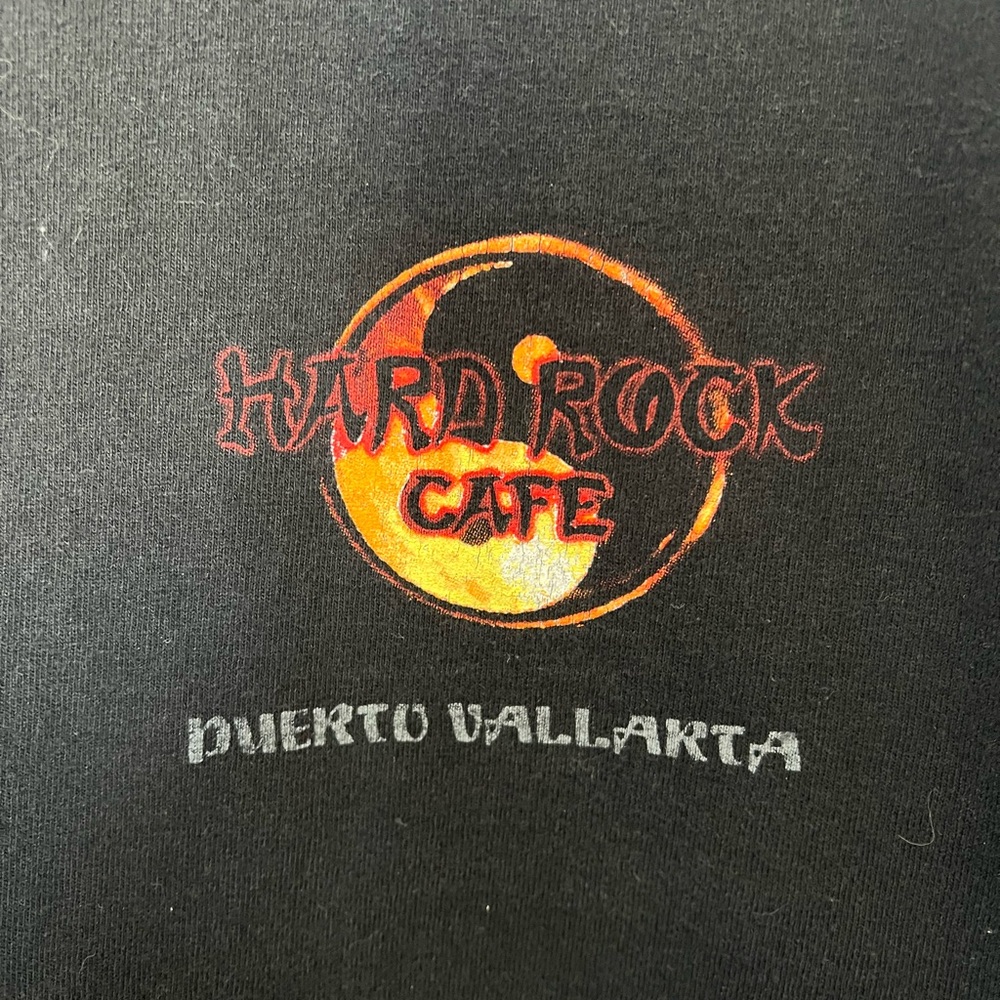 A36-Vintage Hard Rock Cafe Puerto Vallarta T-Shirt Men’s XL Fire Breathing Drago